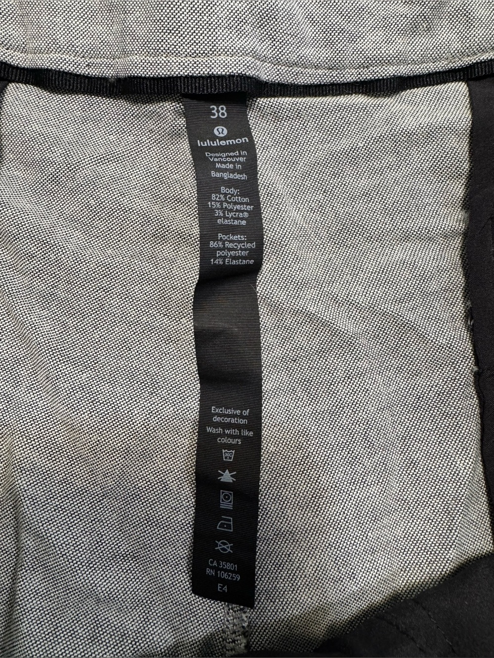 Lululemon Shorts Mens 38 Commission Short classic 6.5” Inseam Activewear Gray - Picture 5 of 11